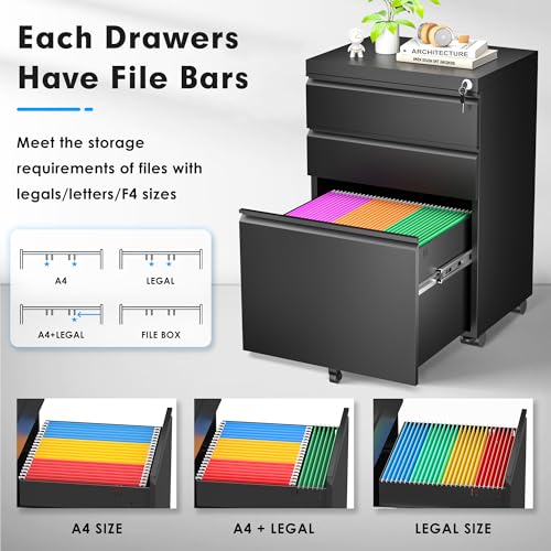 2 Drawer Vertical File Cabinet with Lock for Home Office T51360
