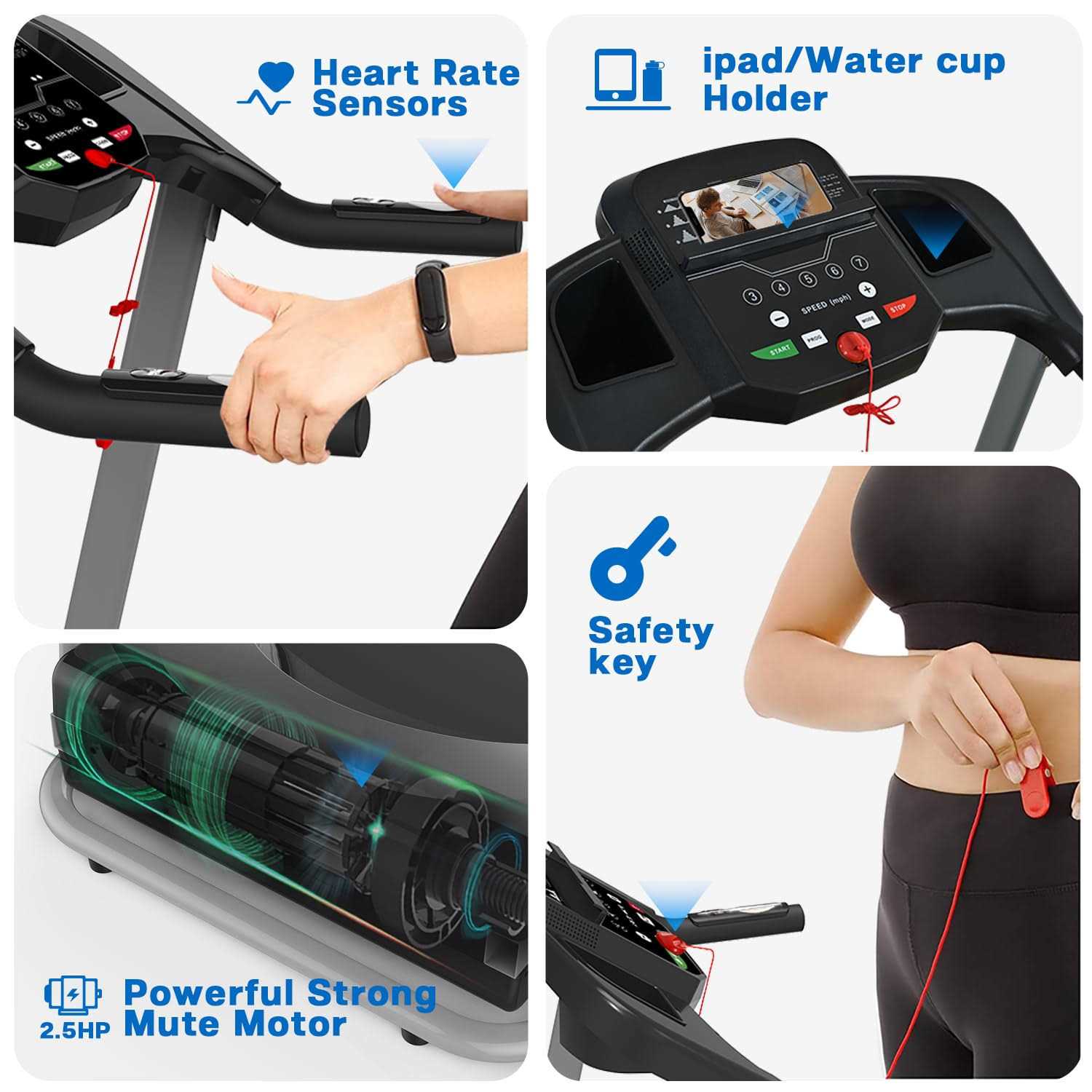 Foldable Treadmill with Incline for Home Workout I860