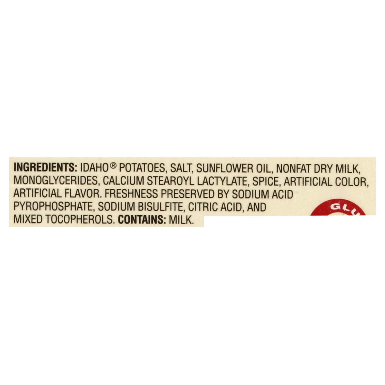 Mashed Potatoes, Gluten-Free, 3.25lb Carton R4324