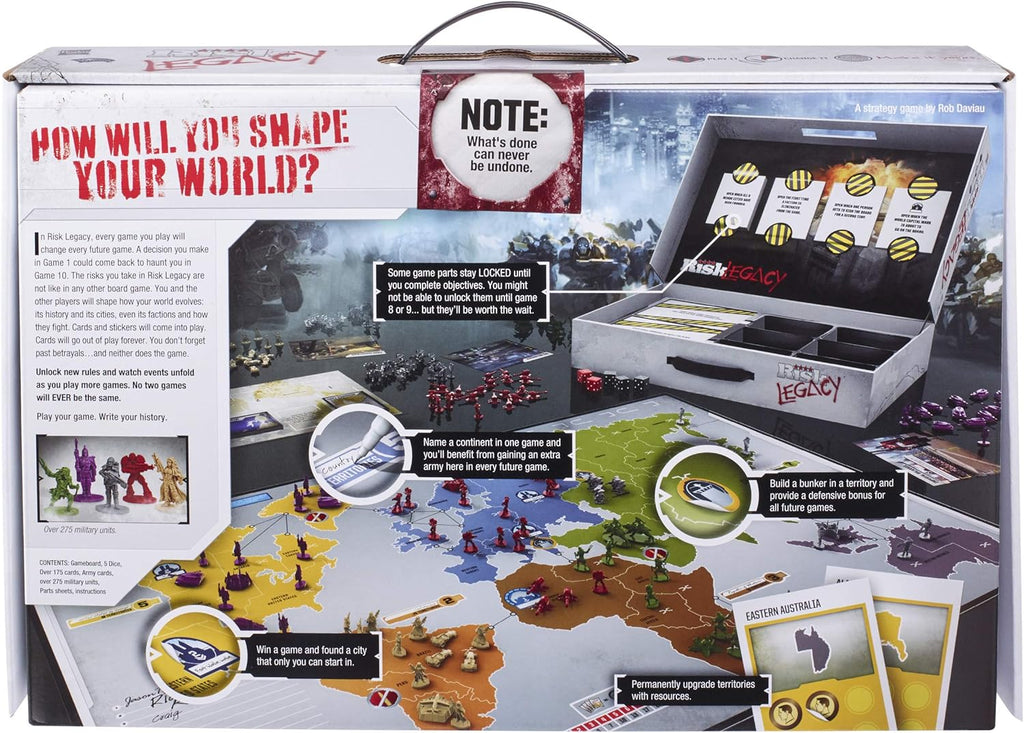 Risk Legacy Strategy Tabletop Game, Narrative Board Game for Ages 13 and Up, 3-5 Players P433