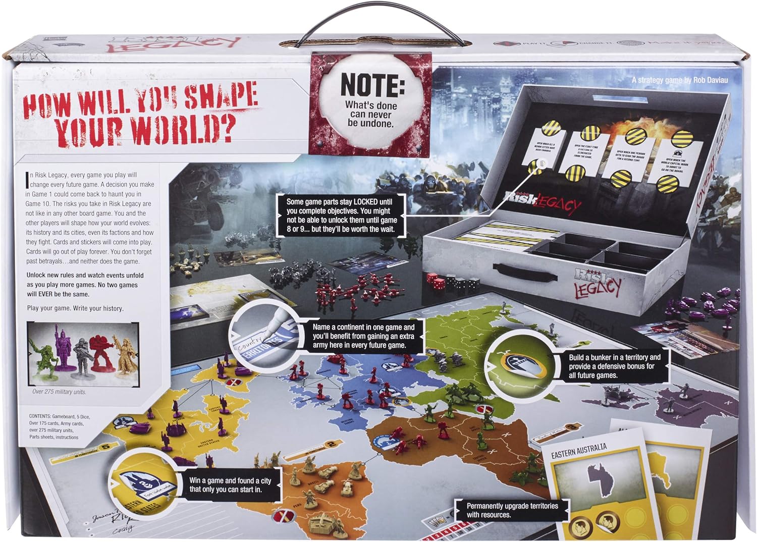 Risk Legacy Strategy Tabletop Game, Narrative Board Game for Ages 13 and Up, 3-5 Players P433