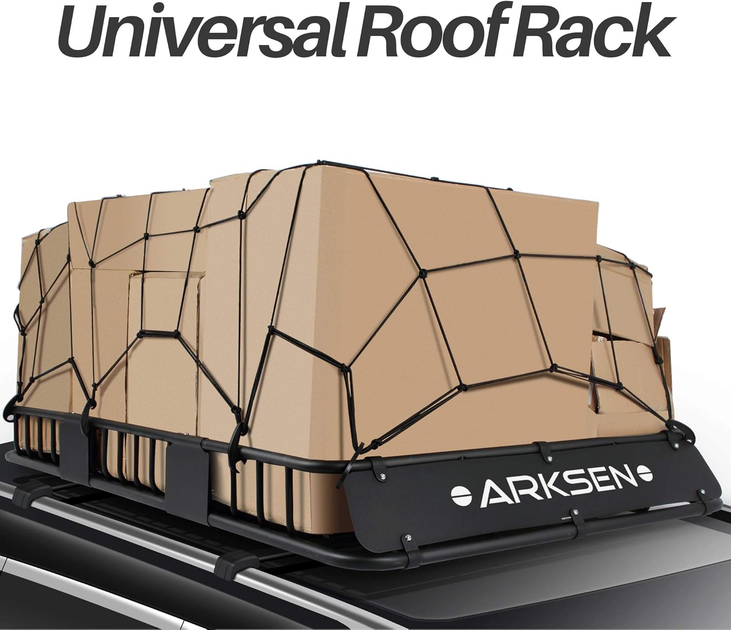 84 Inch Roof Rack Cargo Basket with Soft-Shell Waterproof Roof Bag for SUV, Trucks, Cars K802371