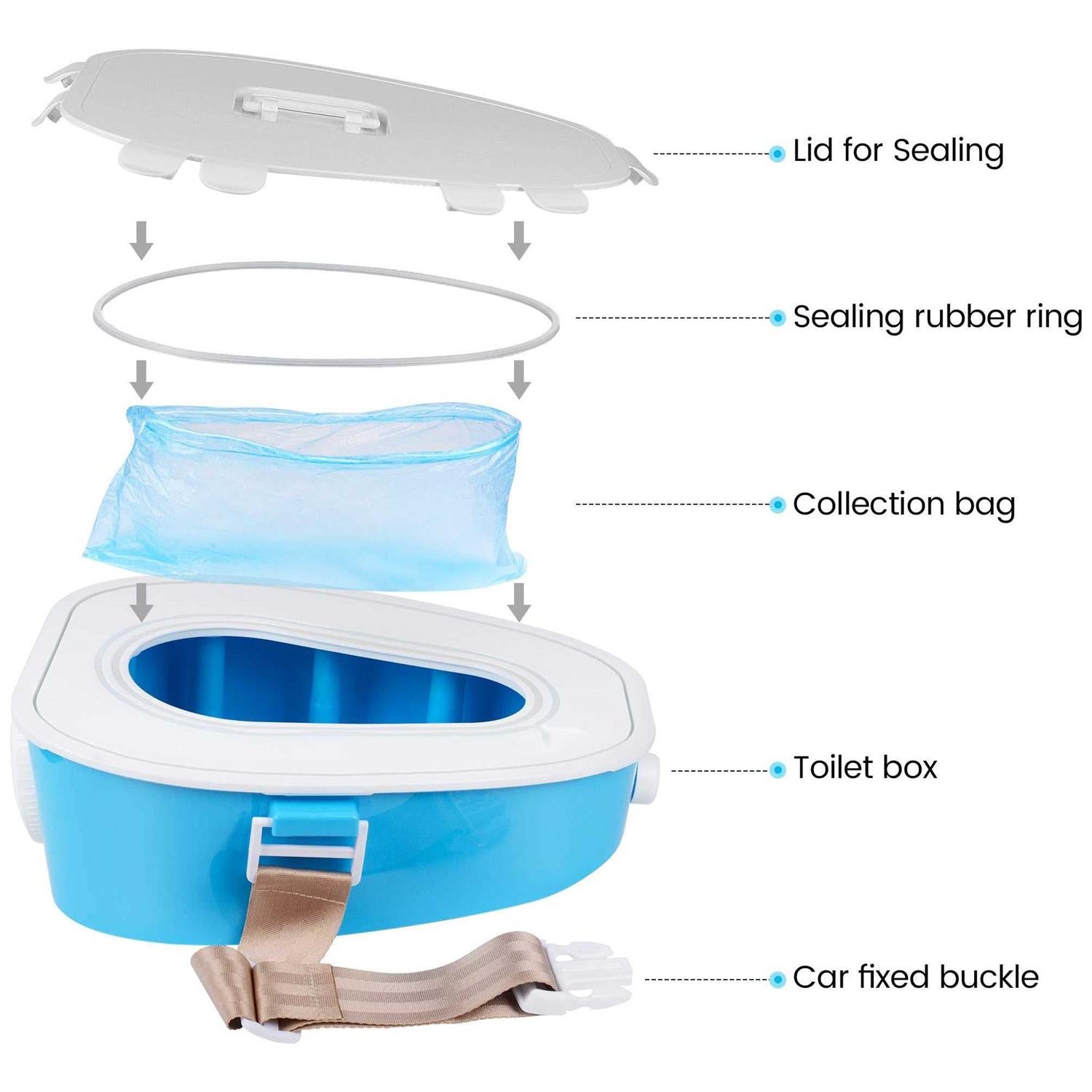 Portable Toilet for Camping, Travel, Car, Hiking, Boating H3466