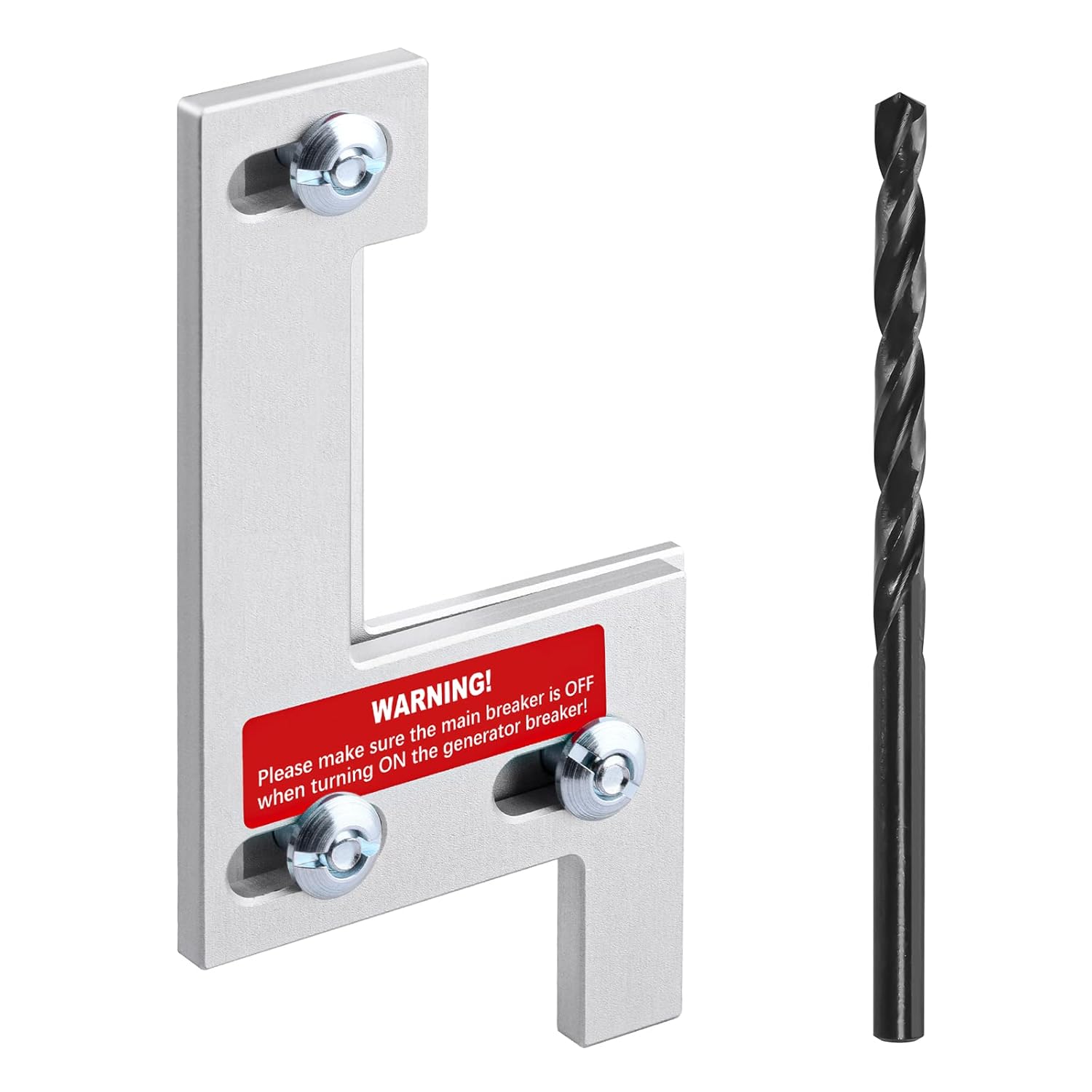 Generator Interlock Kit for 150-200 Amp Breaker Panel, 1 1/4 Inches Separation, Silver J1721