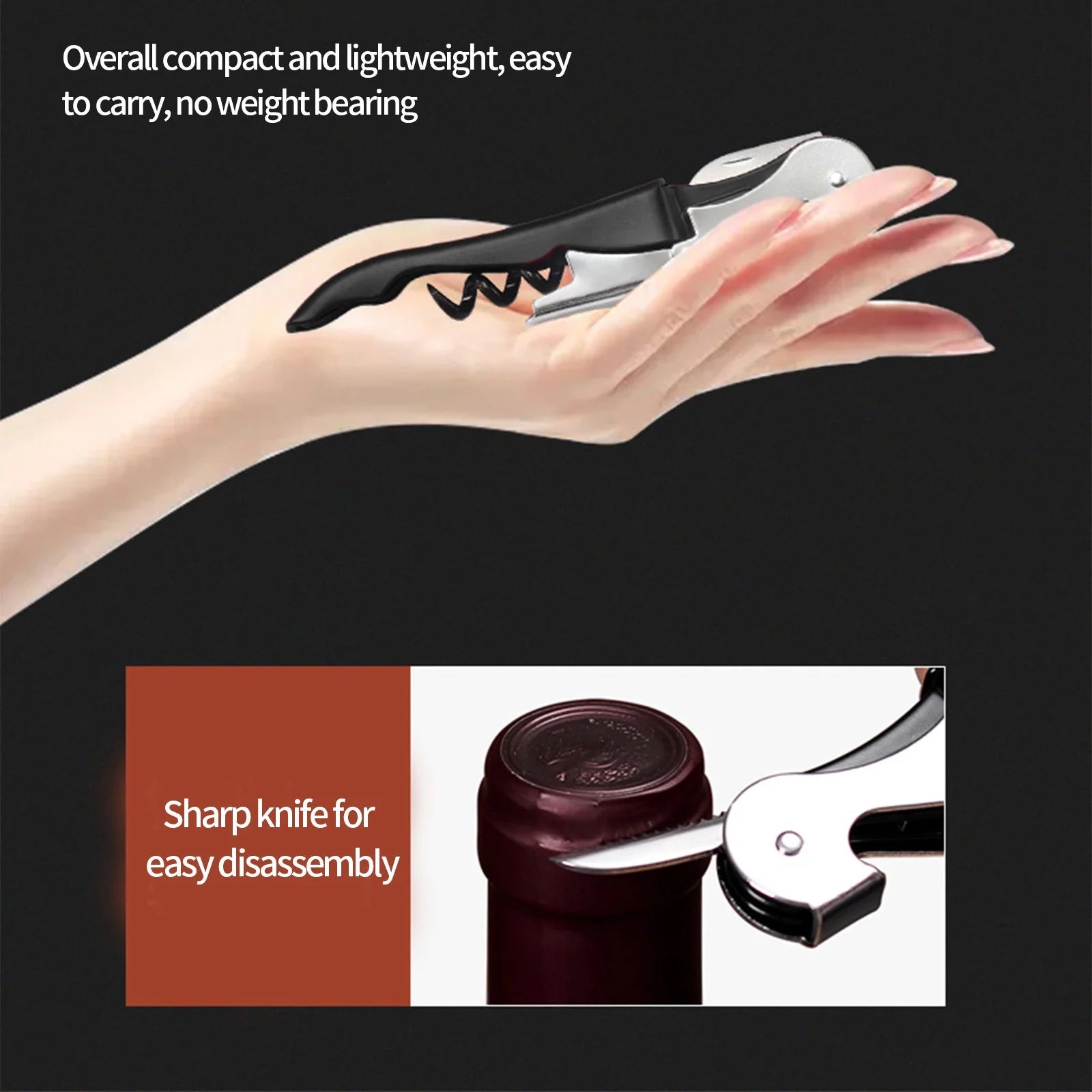 Waiter Key Bottle Opener with Foil Cutter and Jar Opener R32213