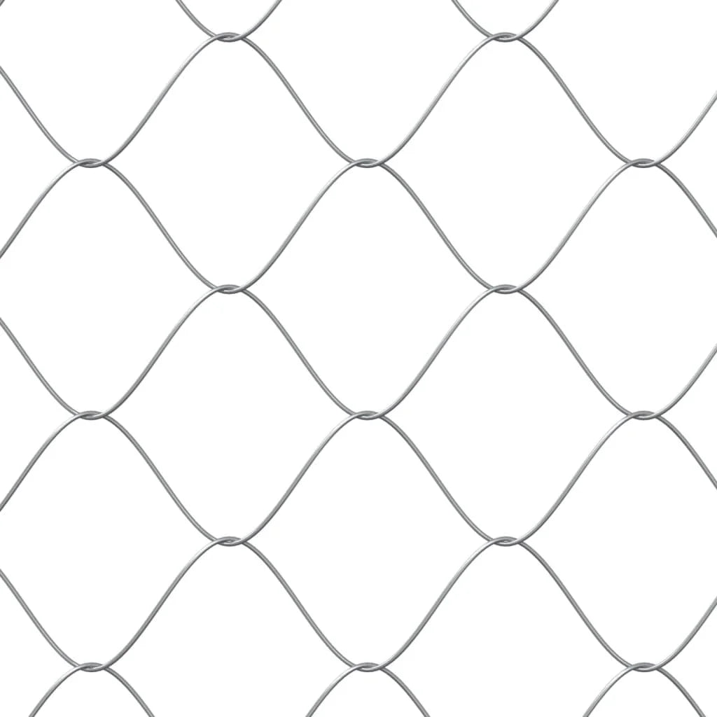 Dog Cage with Roof and Door Gray 6.6x6.6x6.6 ft Galvanized Steel H347568