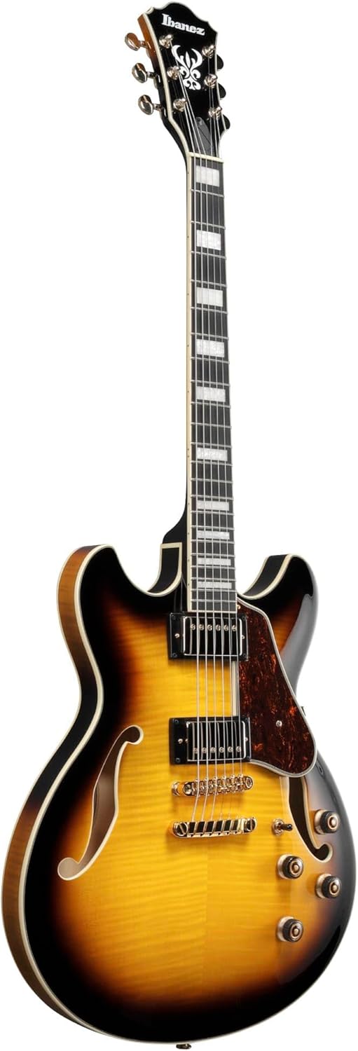 Semi-Hollow Electric Guitar Antique Yellow Sunburst E628