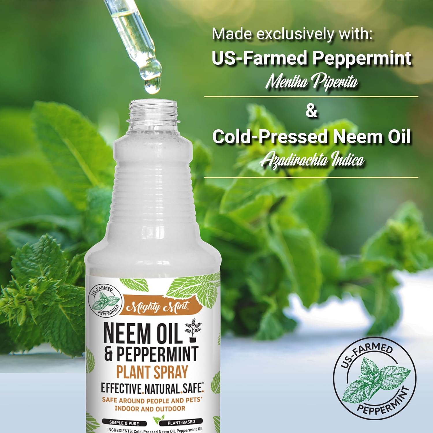 Neem Oil & Peppermint Plant Spray, 16oz X845