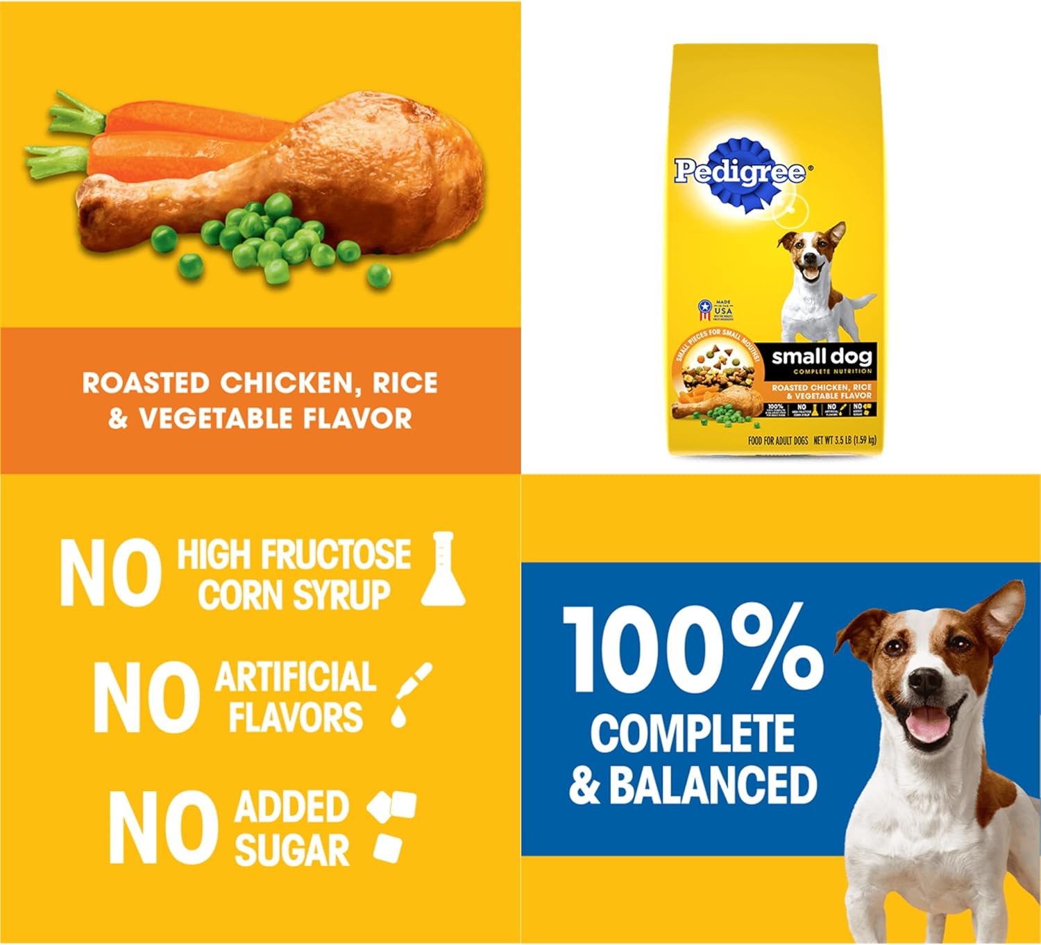 Small Dog Dry Food Bundle with Chicken, Rice & Vegetables Flavor, Carrot Toy and Booklet T216