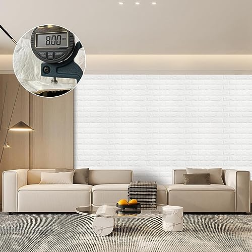 Brick Wall Panels 20 Pack, Peel and Stick 3D Wallpaper, Self Adhesive Waterproof Foam for Living Room, Bedroom, Kitchen O117739