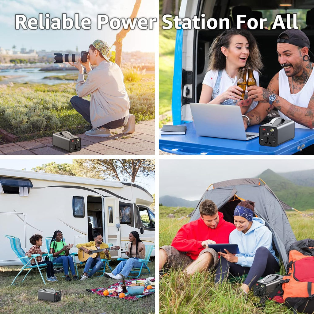 Portable Power Station 150Wh Camping Battery with Dual AC Outlet V26830