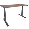 Titan A6 Adjustable Sit/Stand Desk 60"x30" Cherry Wood Finish Black Frame