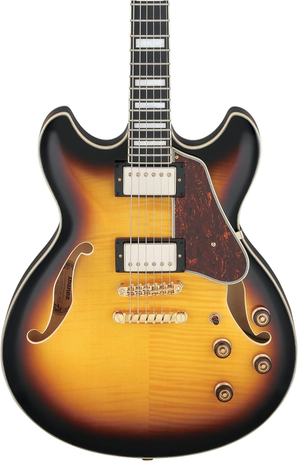 Semi-Hollow Electric Guitar Antique Yellow Sunburst E628