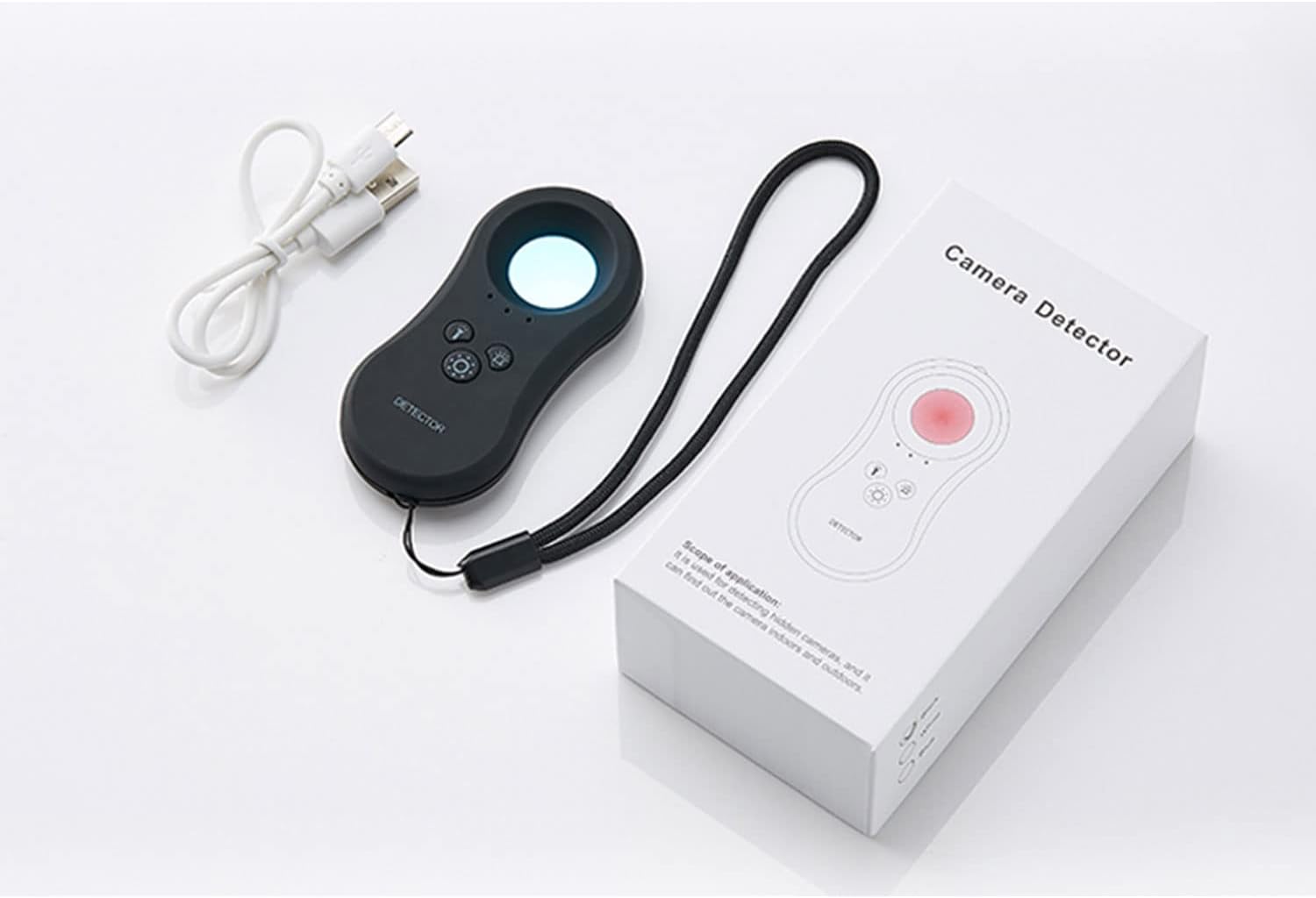 Hidden Camera Detector with Rechargeable Infrared Viewfinder, Mini LED Flashlight for Travel N38000