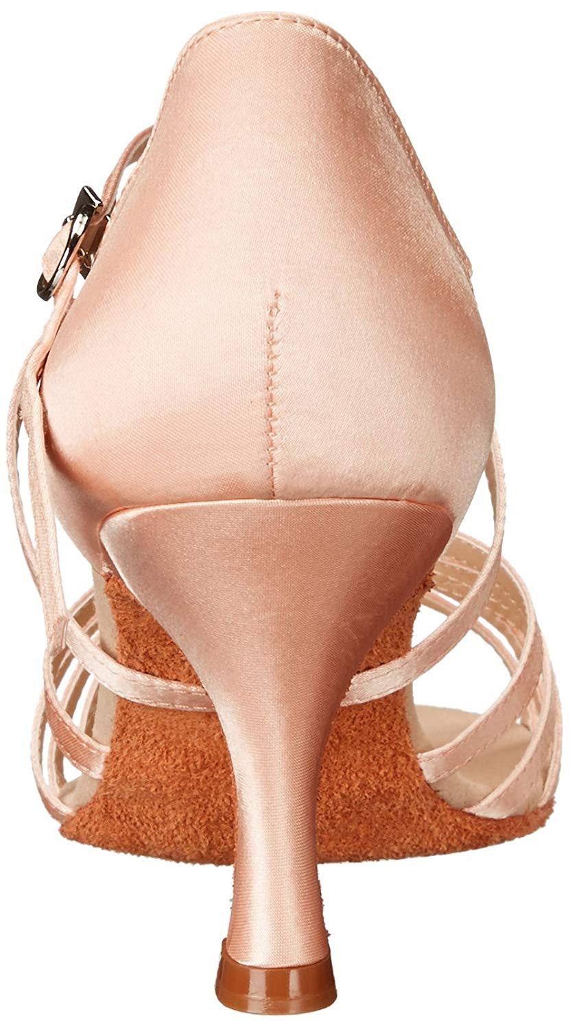 Camel Satin Heel Dance Shoes P3405