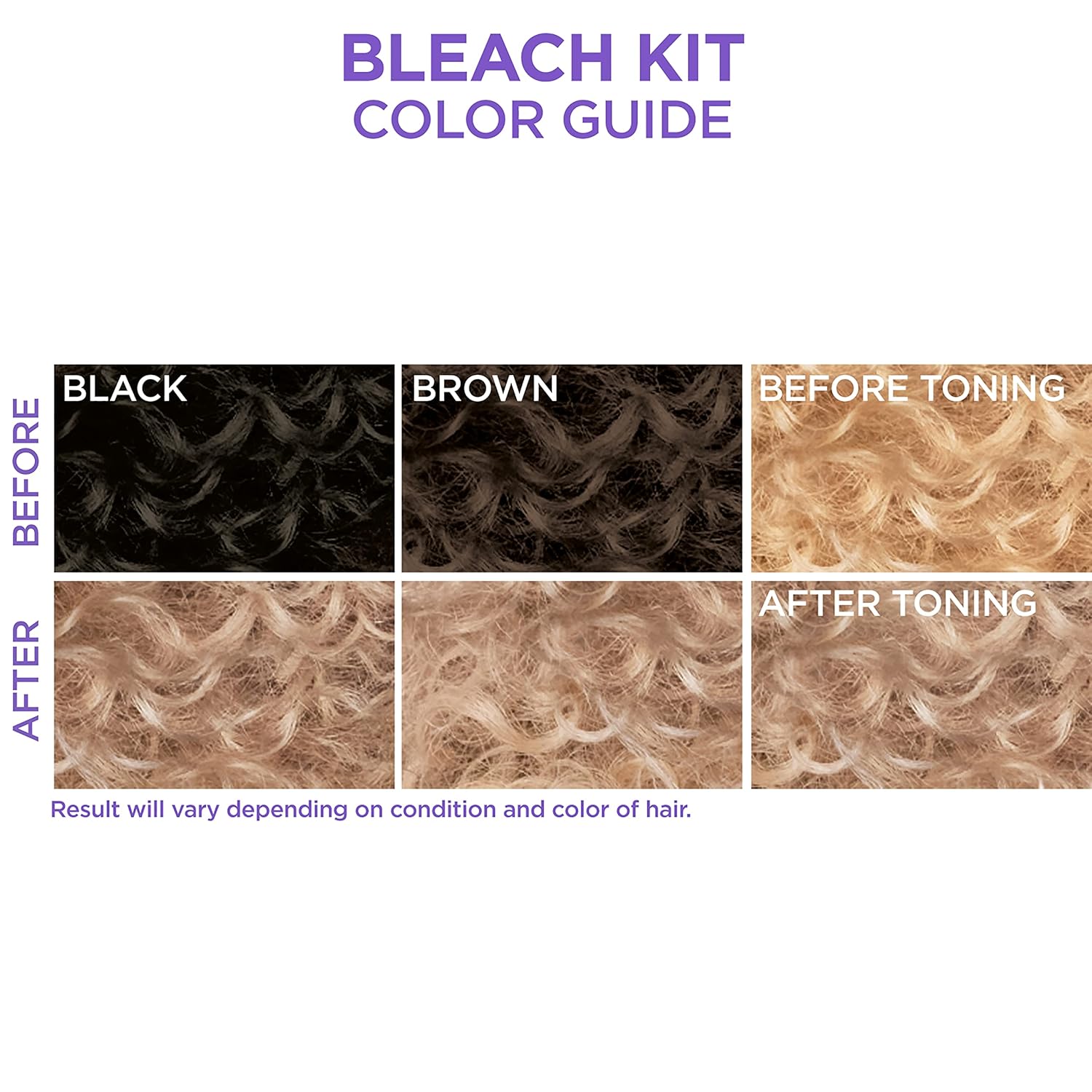 Hair Bleaching Kit for Dark Hair, Bleach Blonde Z541