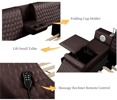 Queen Size Smart Bed Frame with Massage Recliner and Storage G4037