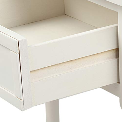 Narrow Console Table with 2 Drawers and Storage Shelf, Retro Wood Entryway Table A838