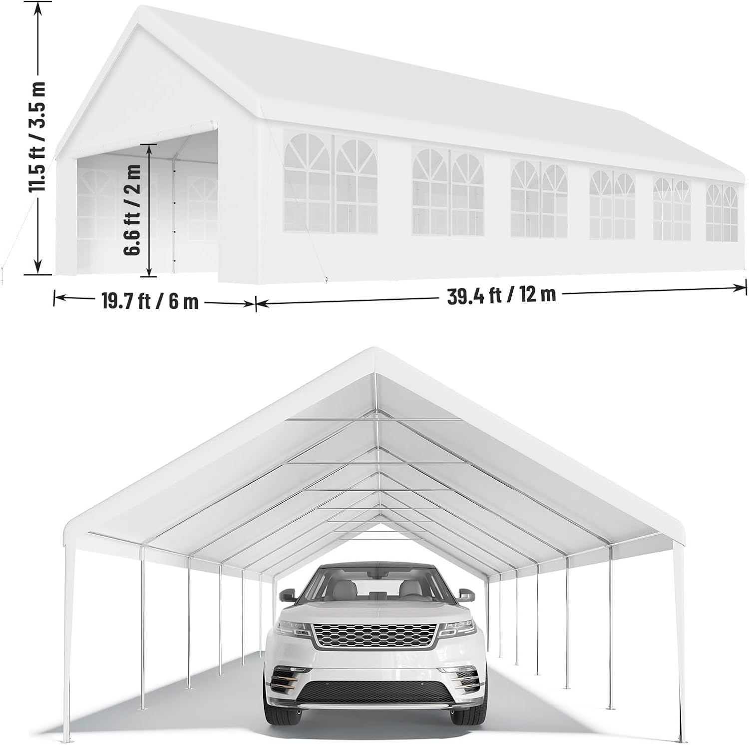 20x40 ft Outdoor Party Tent with Removable Sidewalls G28347
