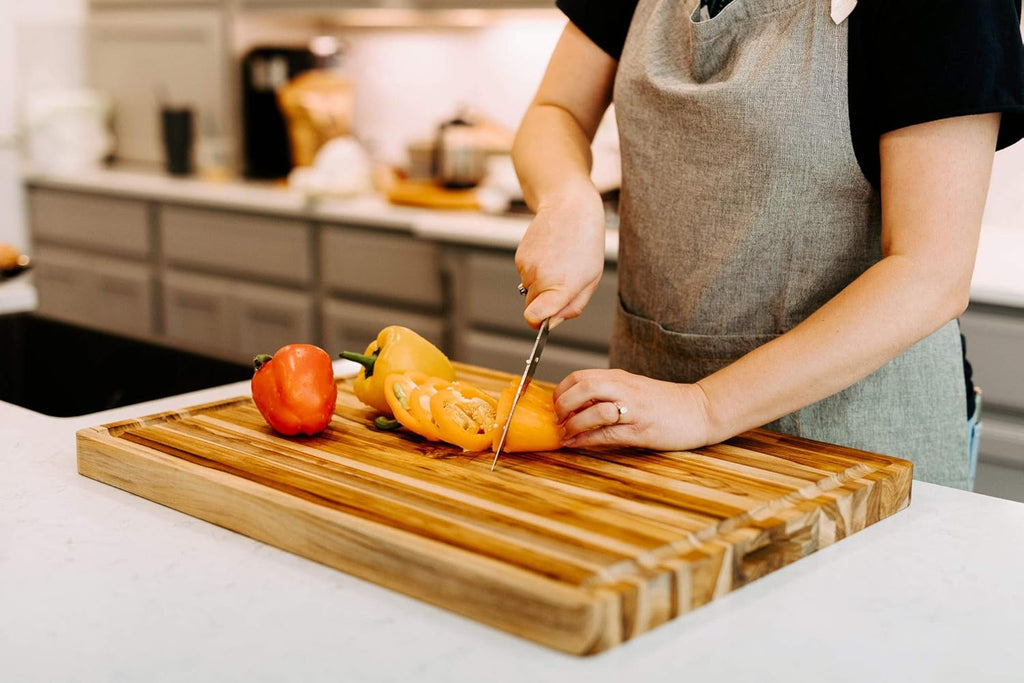 Large Wooden Cutting Board with Juice Groove Z756343