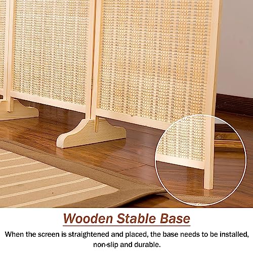 Room Divider 4 Panel Folding Screen Freestanding Partition Q769396