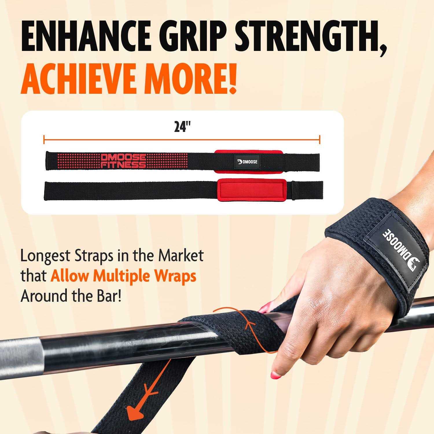 Lifting Straps 24 inch for Weightlifting Q760268