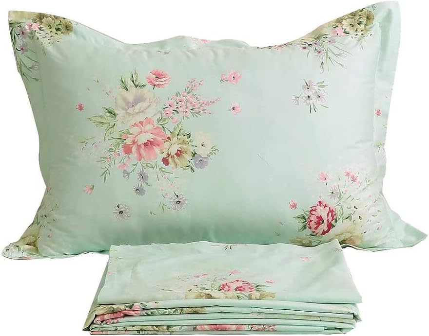 Floral Cotton Sheet Set with Deep Pocket, 4-Piece King Size X92114