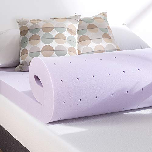 Ventilated Memory Foam Mattress Topper with Lavender Infusion, Full T358073