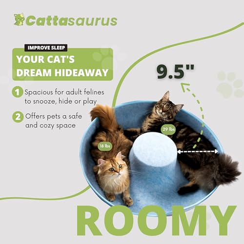 Cat Cave for Large Cats, Scratch Detachable & Washable Tunnel Bed W834457