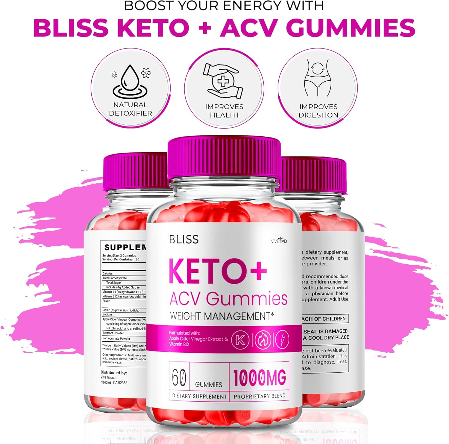 Keto ACV Gummies with Apple Cider Vinegar and Vitamin B12 V256
