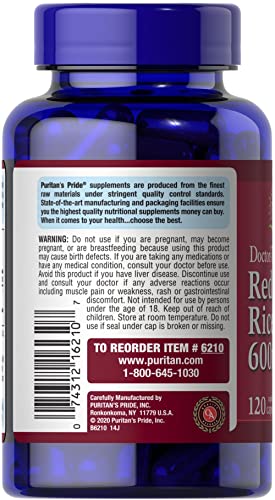 Red Yeast Rice 600 mg, 120 Count P35354