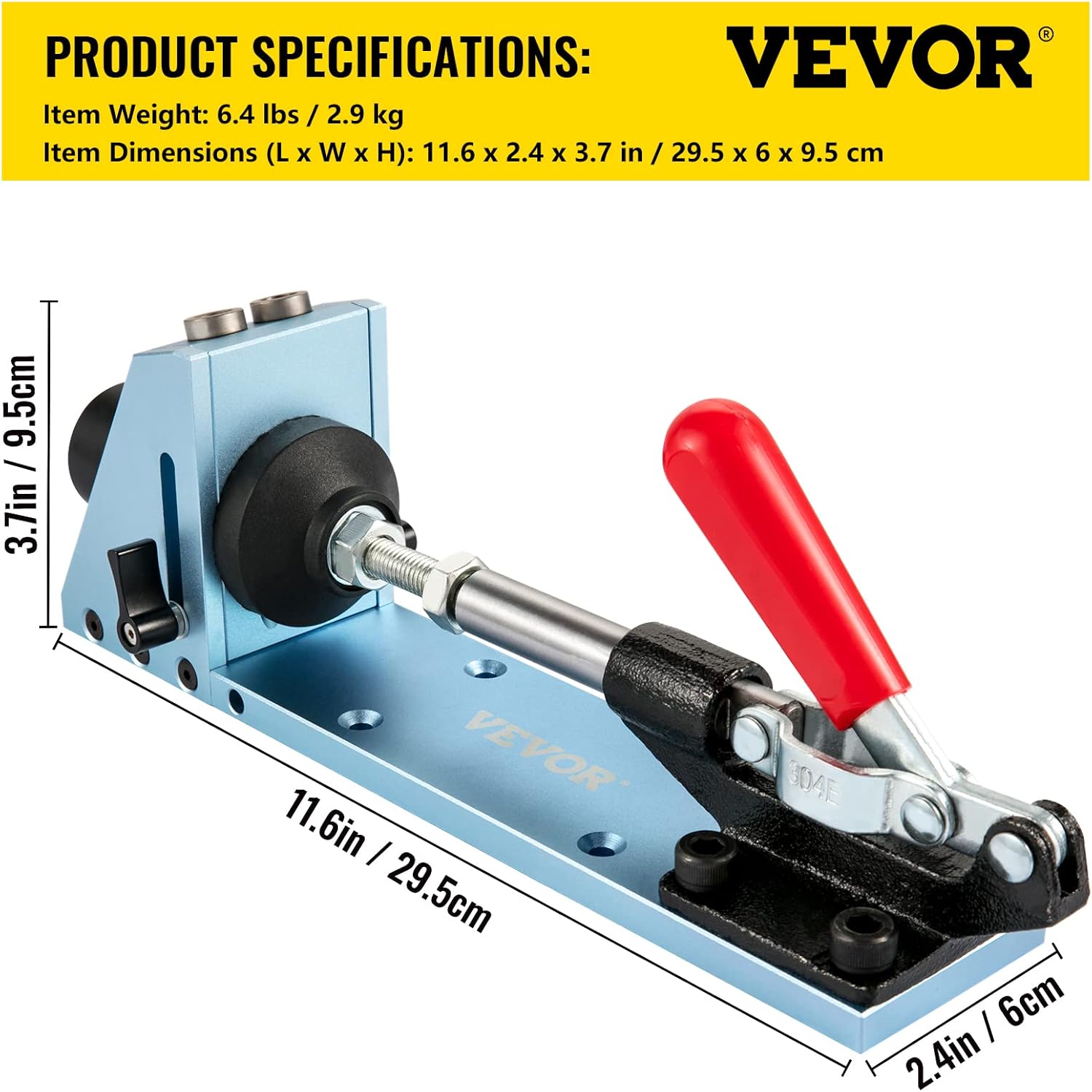 Pocket Hole Jig Kit, Adjustable Woodworking Joinery System with Aluminum Punch Locator C704981