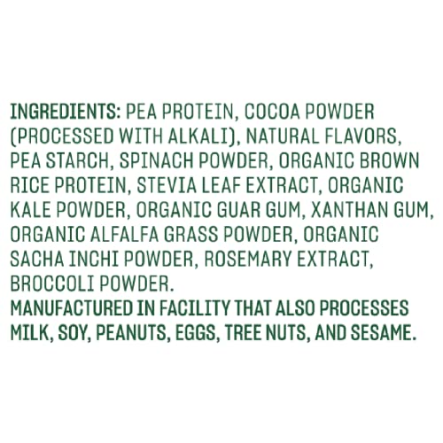 Chocolate Plant Protein Powder with Greens, 20g, Vegan, 1lb F3796