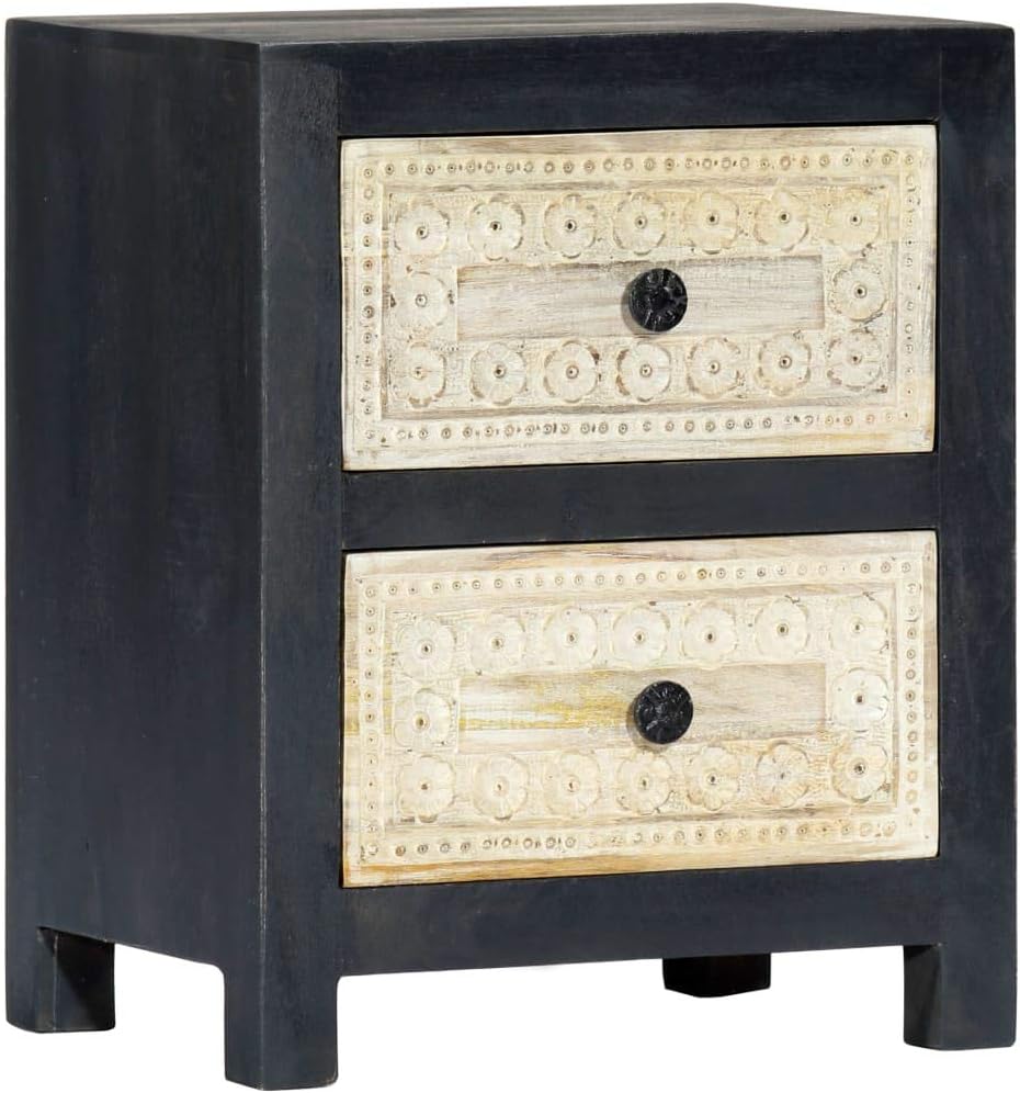 Wooden Bedside Cabinet with Storage, Gray G959