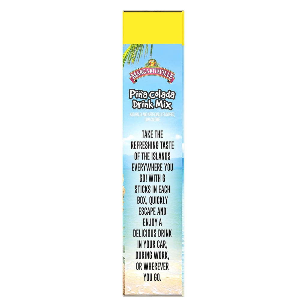 Pina Colada Non-Alcoholic Drink Mix Powder Sticks, 6 Count C292350