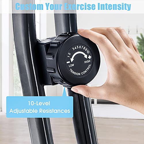2 in 1 Recumbent and Upright Exercise Bike, 16-Level Magnetic Resistance, Foldable D363