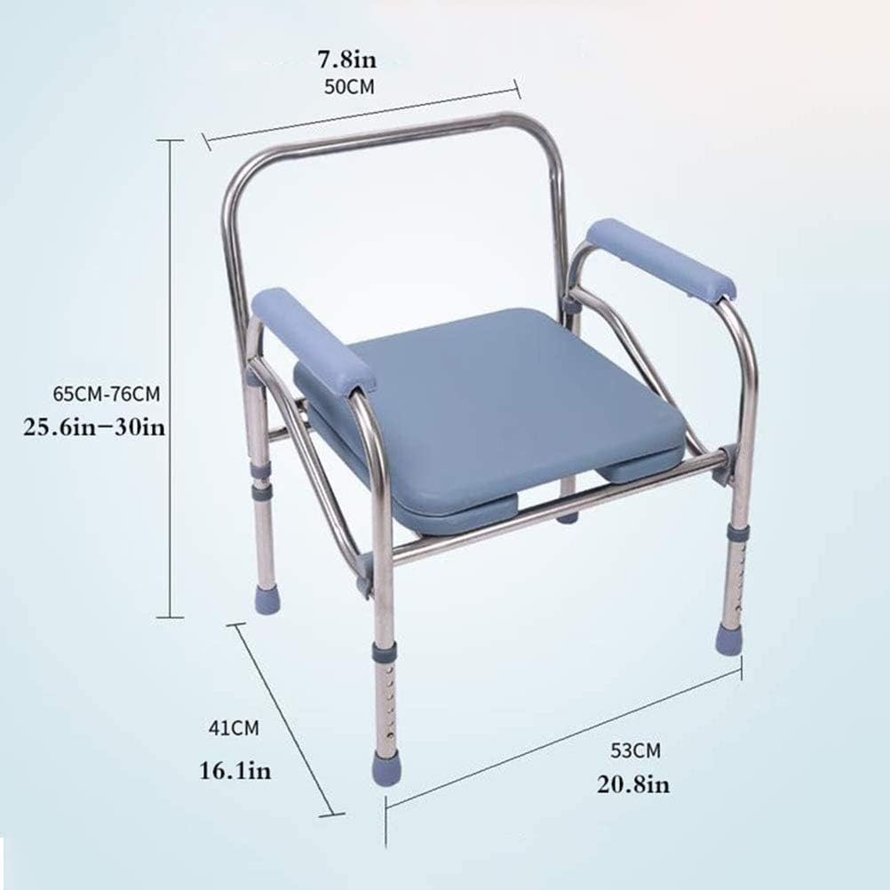 Portable Bedside Commode Chair, Non Slip, Adjustable Height, Extra Wide with Bucket Splash Guard N77266