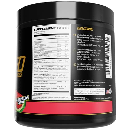 Pre Workout Powder with L Glutamine & Acetyl L Carnitine, 275mg Caffeine, 40 Servings G873241