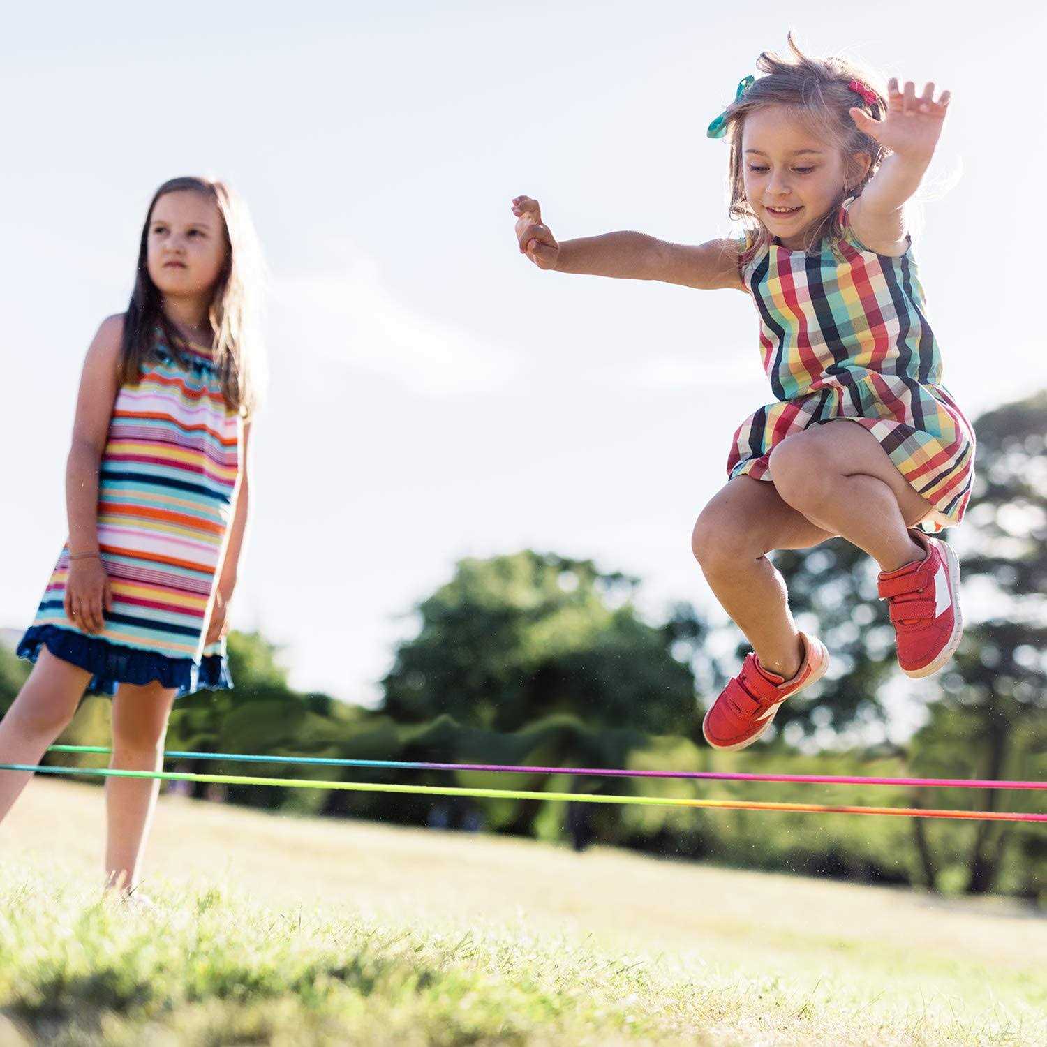 Colorful Chinese Jump Ropes Set for Outdoor Fitness Game I162396
