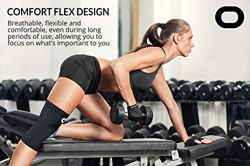 Compression Knee Sleeve (1 Pair) - Non-Slip Knee Support for Running, Weightlifting, Gym I14051