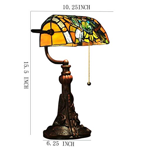 Dragonfly Stained Glass Table Lamp for Living Room Bedside O947974