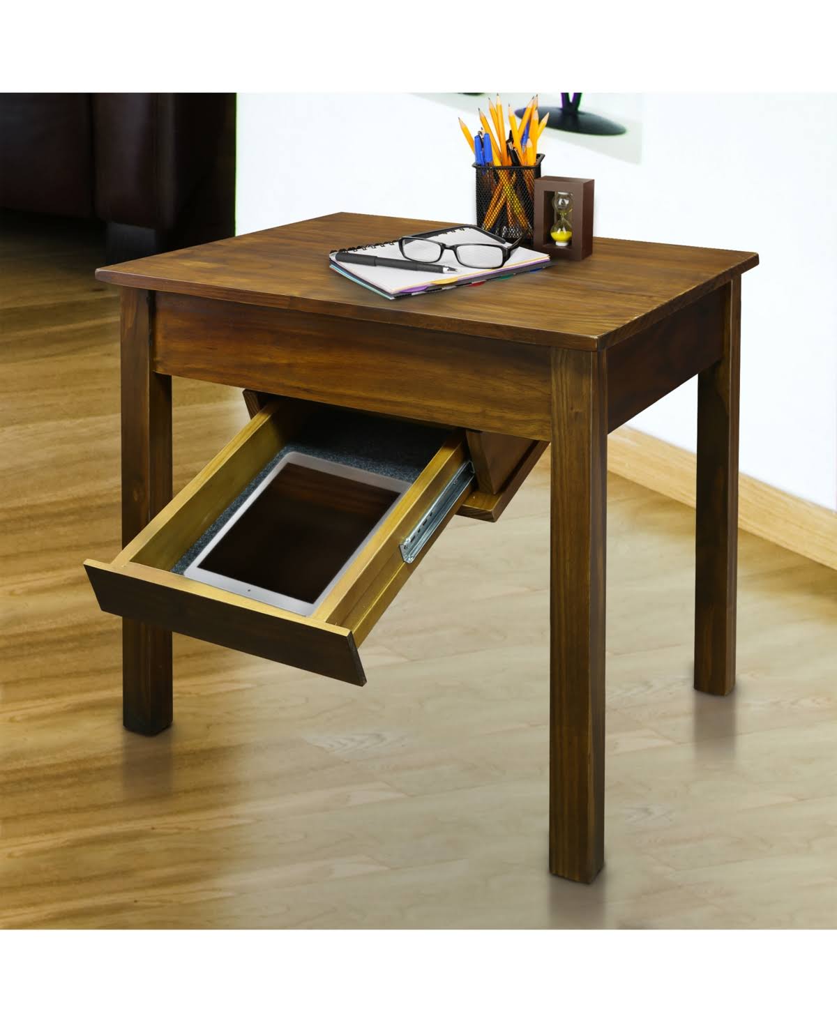 End Table with Concealed Drawer - Brown C5071