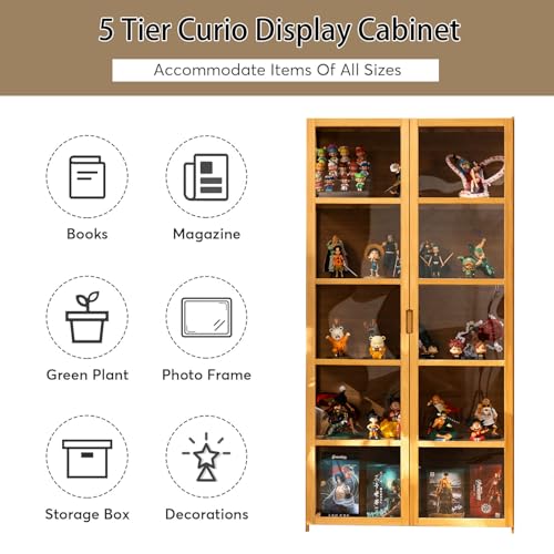 Curio Display Cabinet with Acrylic Glass Door C655