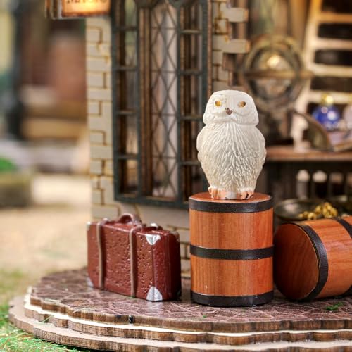 DIY Dollhouse Miniature Wooden Furniture Kit with Dust Proof Cover and Music Box Y781852