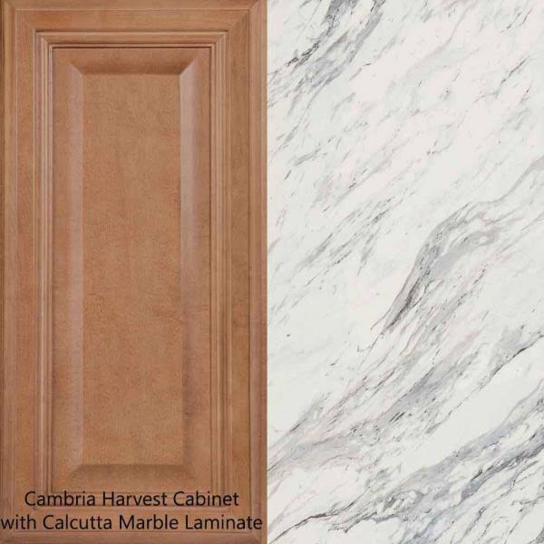 Laminate Countertop Kit 8 ft Calcutta Marble Valencia Edge R23996