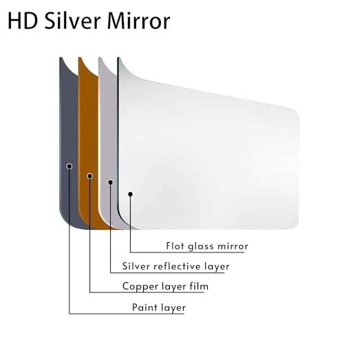 Arched Window Mirror, Wood Framed Wall Decor, White F3286