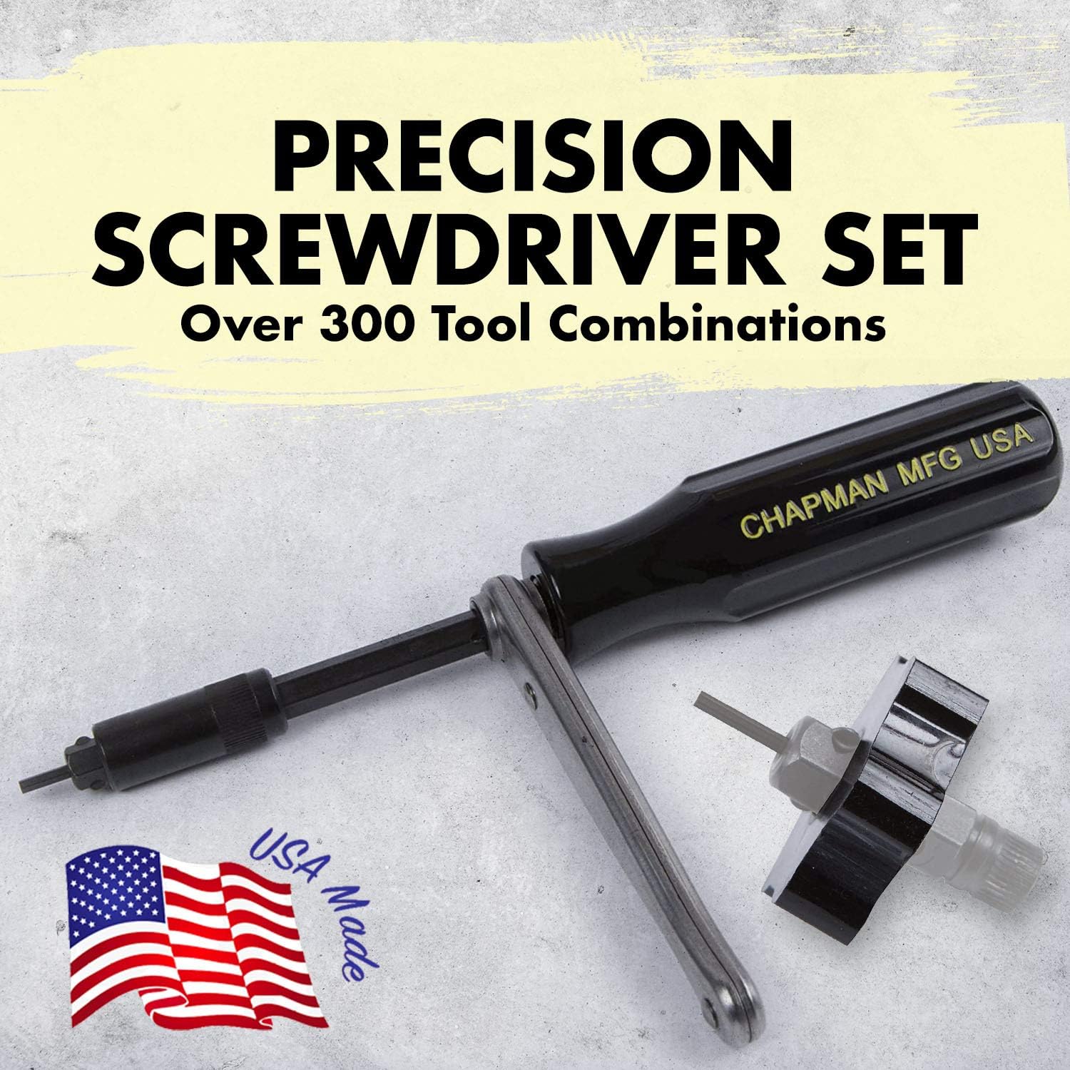 24-Piece Screwdriver Set with Phillips, Hex & Flathead Bits, Mini Ratchet, Yellow Case B528