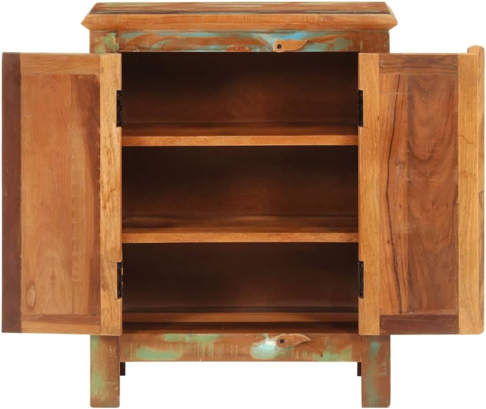 Sideboard with 2 Doors, Solid Wood, for Living Room and Entryway T341