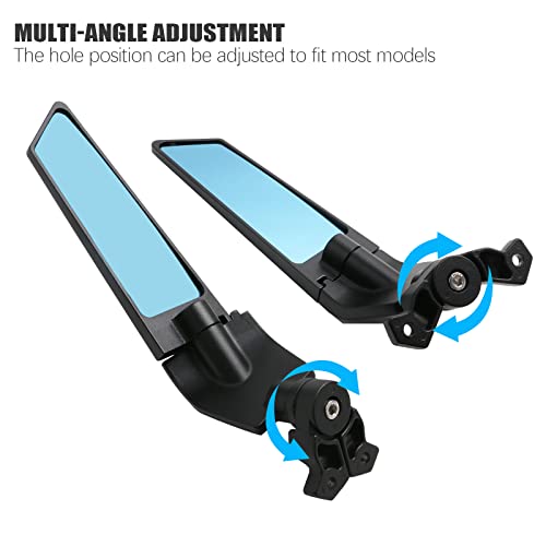 Adjustable Aluminum Motorcycle Rearview Mirror with Anti-Glare Lens S90058