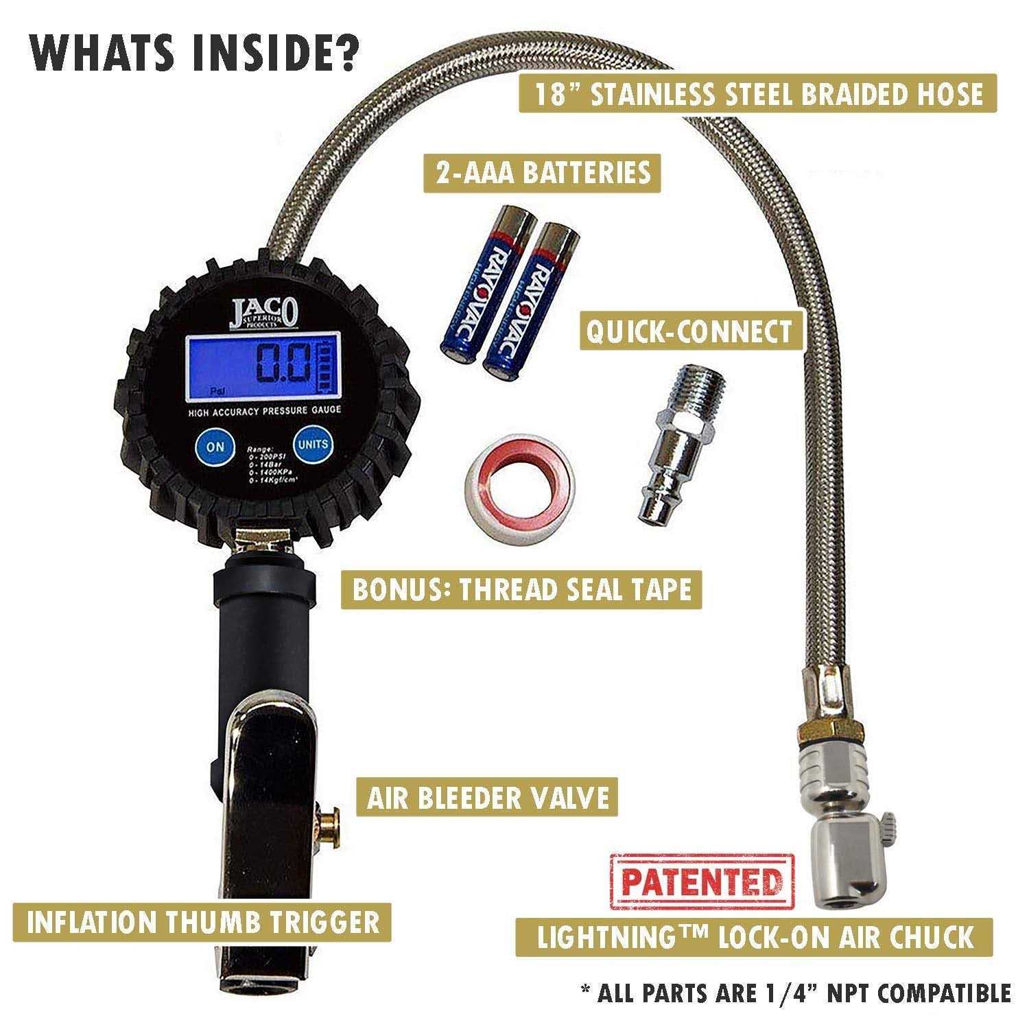 Digital Tire Inflator with Pressure Gauge P18103